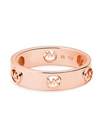 14K-Rose-Gold-Plated Monogram Logo Ring