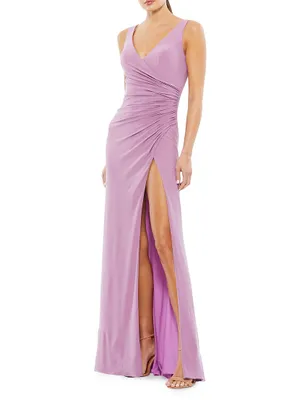 Ieena Jersey V-Neck Gown