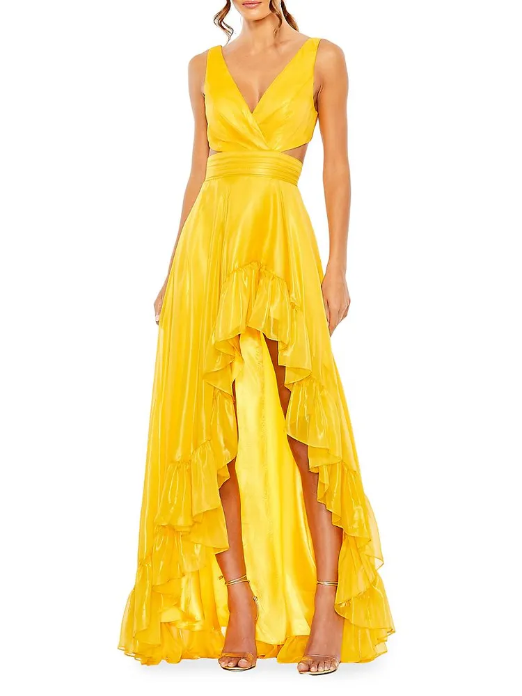 Ieena High-Low Ruffle Gown