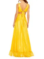 Ieena High-Low Ruffle Gown