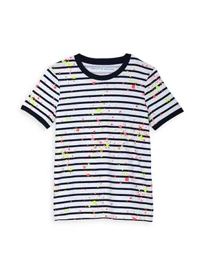 Little Boy's & Splatter Stripe Ringer Tee