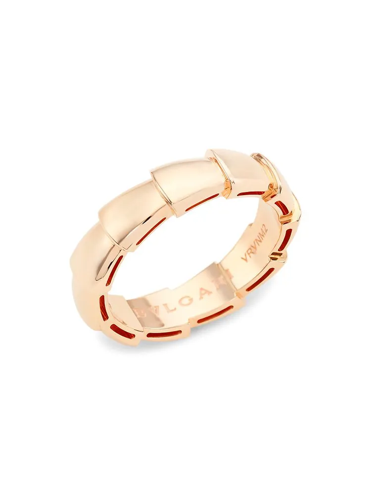 Serpenti Viper 18K Rose Gold Band Ring