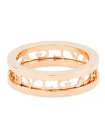 B.zero1 18K Rose Gold Logo Band Ring