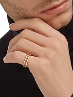 B.zero1 18K Rose Gold Logo Band Ring