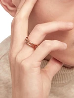 B.zero1 18K Rose Gold Logo Band Ring