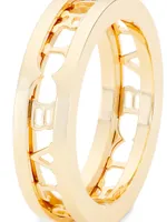 B.zero1 18K Yellow Gold Logo Band Ring