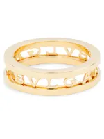 B.zero1 18K Yellow Gold Logo Band Ring