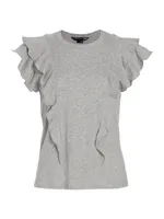 Bea Ruffled Cotton T-Shirt