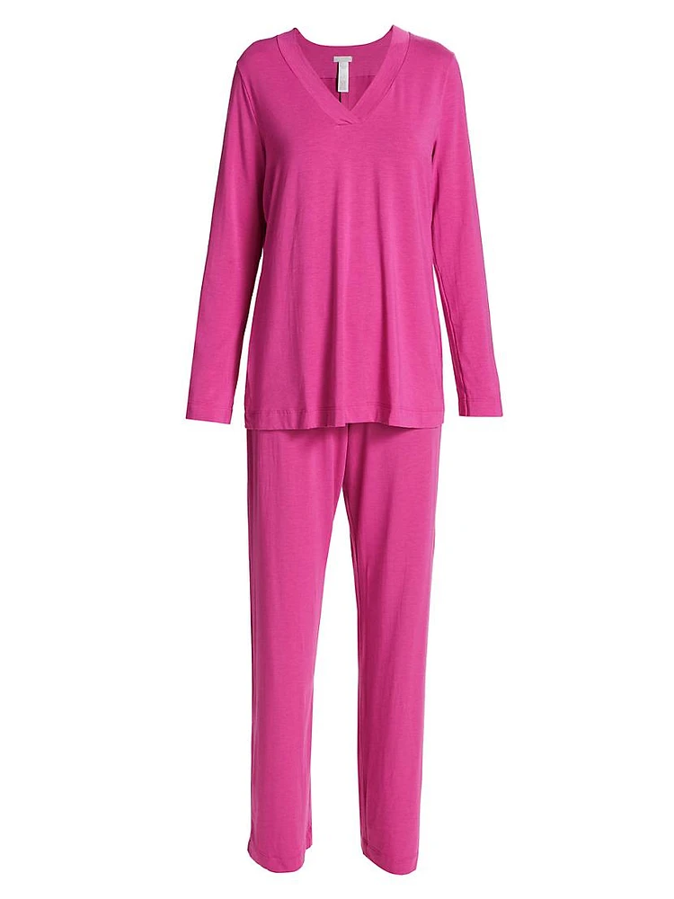 Champagne 2-Piece Jersey Pajama Set