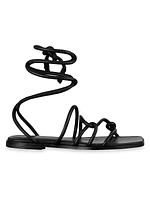 Le Remi Leather Lace-Up Sandals