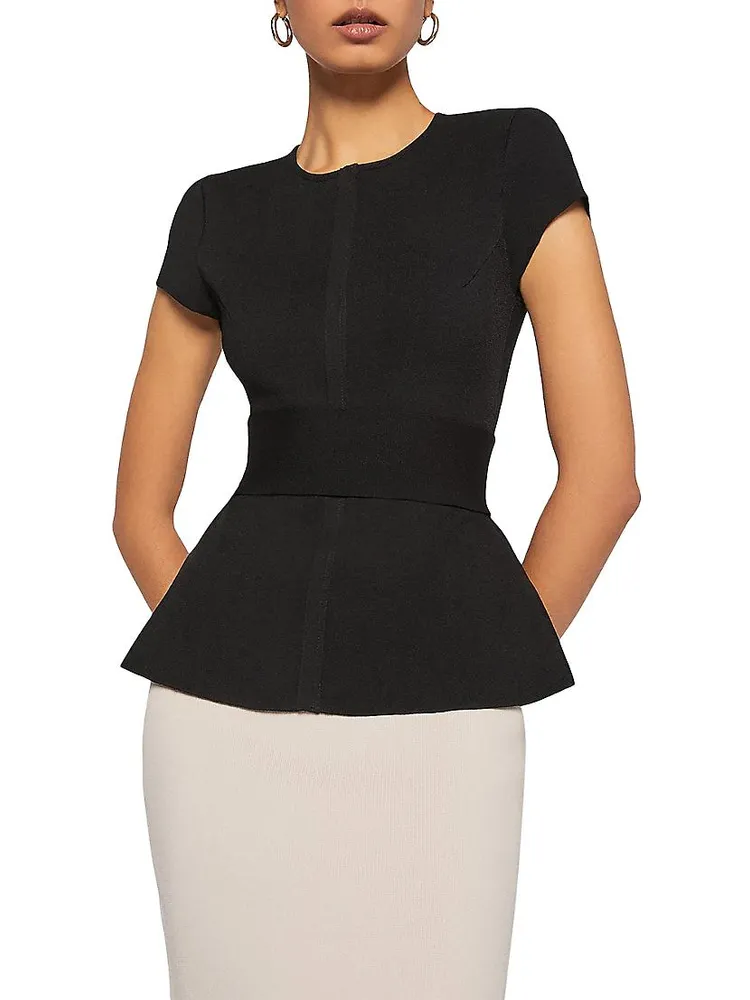 Belted Crepe Knit Jacket
