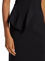 Zulema One-Shoulder Peplum Dress