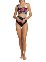 Logo High-Waisted Bikini-Cut Brief