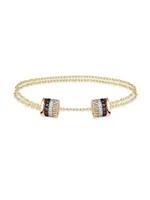 Quatre Classique Tri-Tone 18K Gold & 0.24 TCW Diamond Chain Bracelet