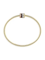 Quatre Classique Tri-Tone 18K Gold, 0.11 TCW Diamond, & PVD Bangle