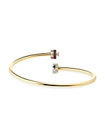 Quatre Classique Tri-Tone 18K Gold, 0.11 TCW Diamond, & PVD Bangle