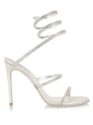 Cleo Crystal-Embellished Wrap Sandals