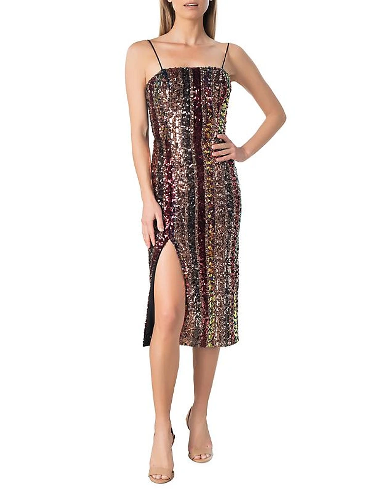 Allira Sequined Midi-Dress