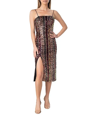 Allira Sequined Midi-Dress