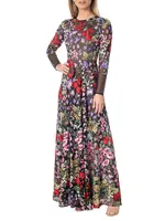 Ava Embroidered Floral Gown