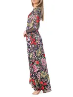 Ava Embroidered Floral Gown