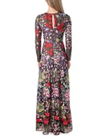 Ava Embroidered Floral Gown