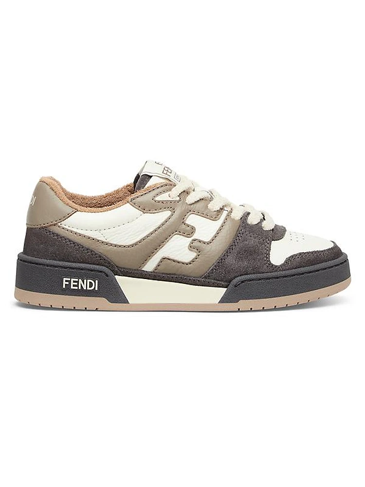 Fendi Match Leather Sneakers