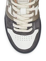 Fendi Match Leather Sneakers