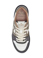 Fendi Match Leather Sneakers