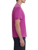 Contrast Trim Cotton T-Shirt