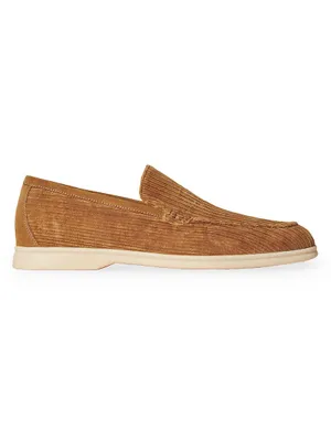 Summer Walk French Corduroy Stretch Loafers