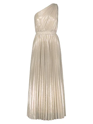 Asymmetric Pleated Gown