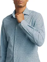 COLLECTION Micro Leaves Knit Dress Shirt