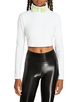 Logo Turtleneck Crop Top