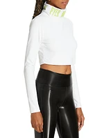 Logo Turtleneck Crop Top