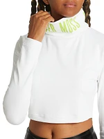 Logo Turtleneck Crop Top