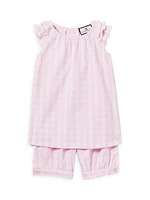 Baby's, Little Girl's & 2-Piece Gingham Amelie Top Shorts Set