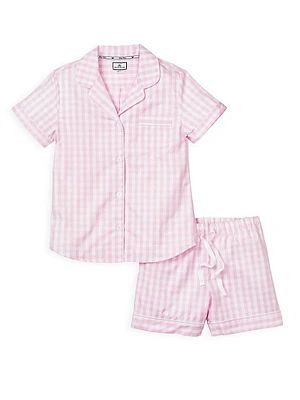 Gingham Pajama Shorts Set