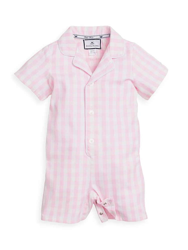 Baby Girl's Gingham Romper