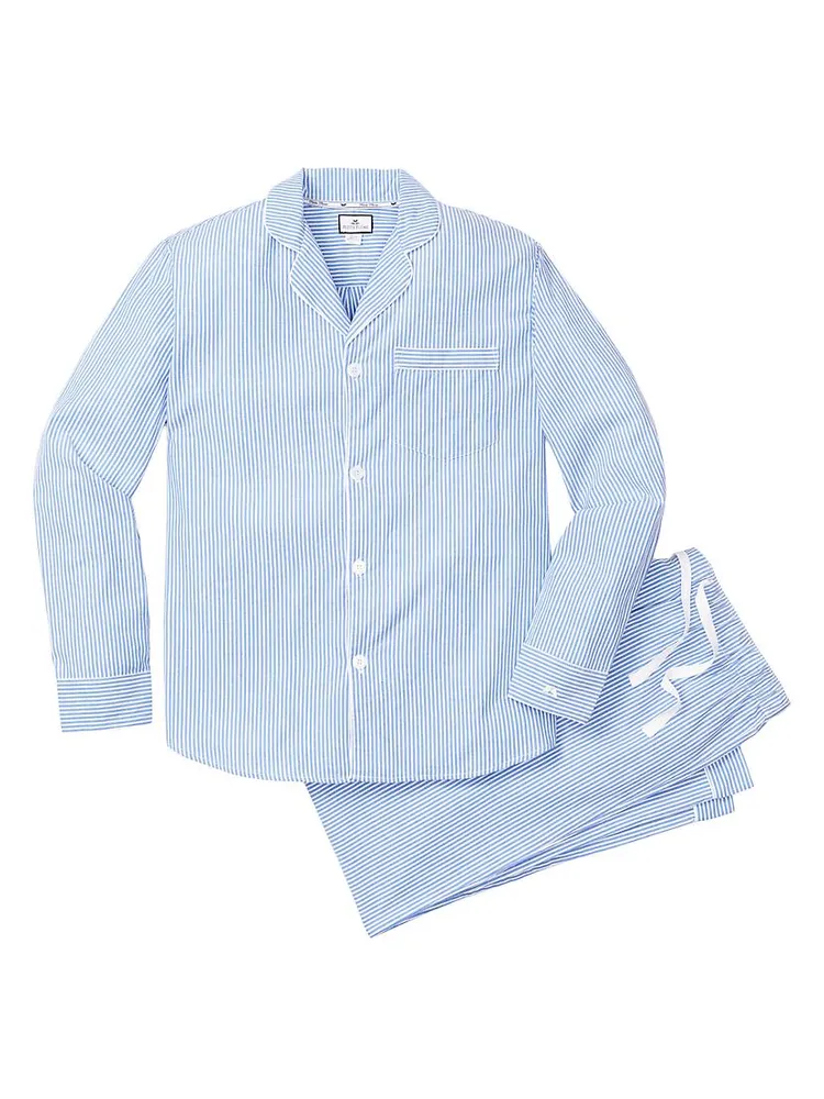 French Blue Seersucker Pajama Set