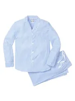 French Blue Seersucker Pajama Set