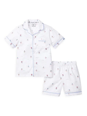 Baby's, Little Girl's & 2-Piece Bateau Classic Shirt Shorts Set