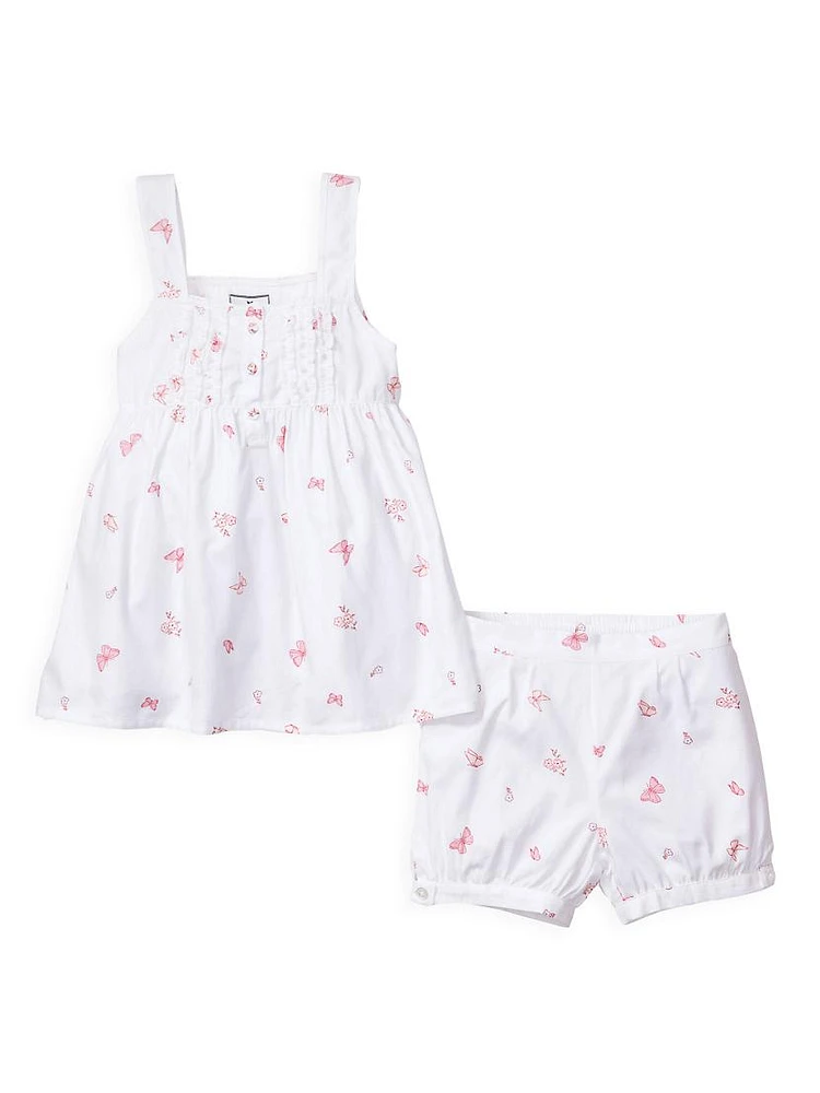 Baby's, Little Girl's & 2-Piece Butterflies Charlotte Shirt Shorts Set