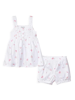 Baby's, Little Girl's & 2-Piece Butterflies Charlotte Shirt Shorts Set