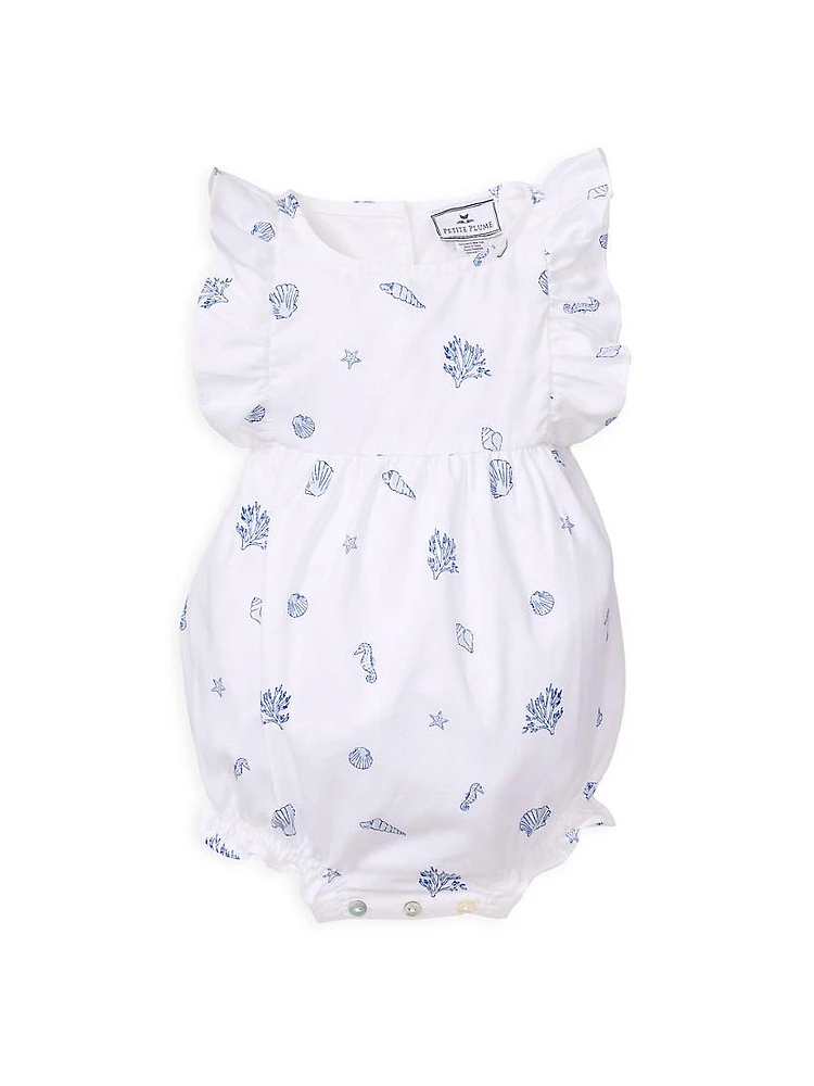 Baby Girl's Suffolk Seashells Ruffle Romper