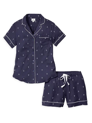 Portsmouth Anchors Pajama Shorts Set