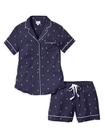 Portsmouth Anchors Pajama Shorts Set