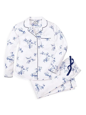 Indigo Floral Pajama Set