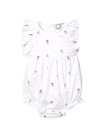 Baby Girl's Bateau Ruffled Romper