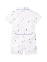 Baby Boy's Bateau Romper